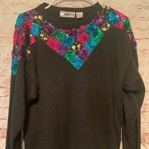 Vintage Rave sequin sweater